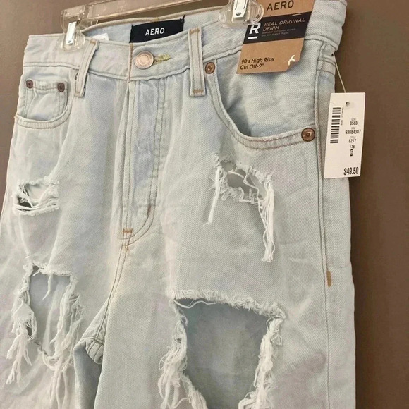 NWT Aero 90’s  high rise cut off jeans shorts - Picture 2 of 6